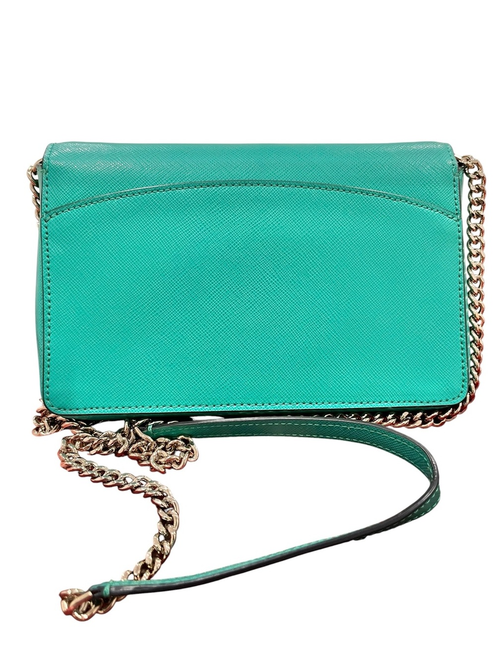 Kate Spade Spencer Chain Wallet Crossbody/Matching Card Holder Fiji Green NWT - Picture 7 of 15